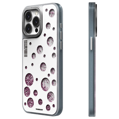 iPhone 15 Pro Kılıf M-safe Şarj Özellikli Youngkit Quicksand Beads Serisi Kılıf