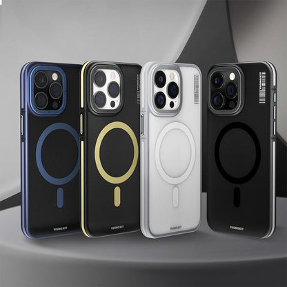 iPhone 15 Pro Kılıf M-safe Şarj Özellikli Youngkit Rock Sand Serisi Kılıf