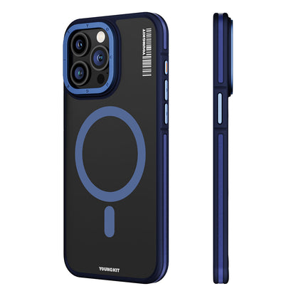 iPhone 15 Pro Kılıf M-safe Şarj Özellikli Youngkit Rock Sand Serisi Kılıf