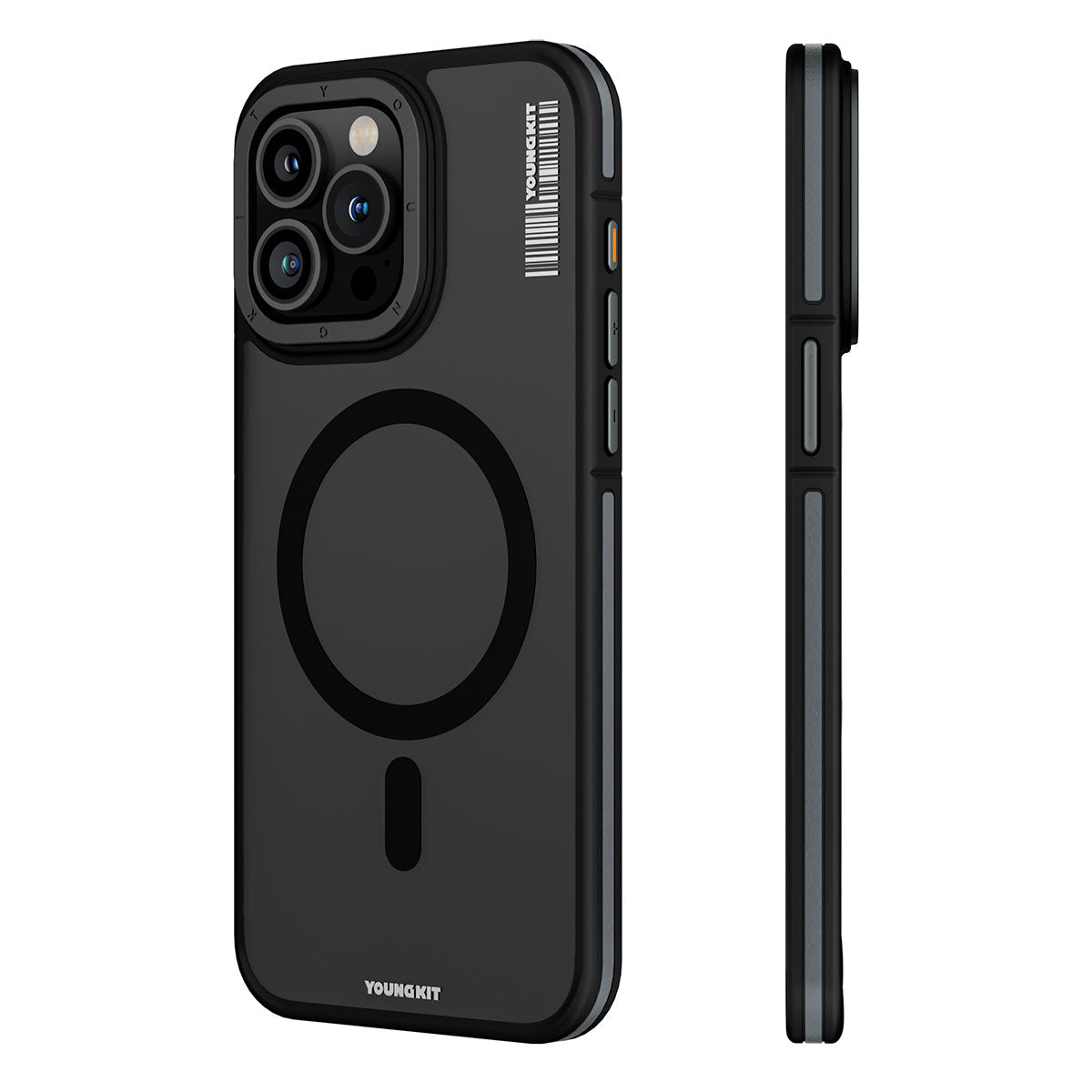 iPhone 15 Pro Kılıf M-safe Şarj Özellikli Youngkit Rock Sand Serisi Kılıf