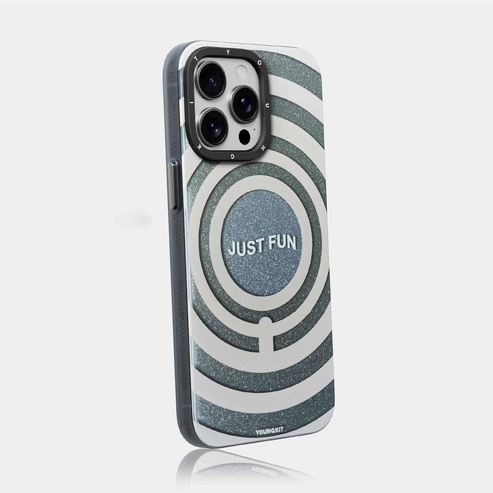iPhone 15 Pro Kılıf M-safe Şarj Özellikli Youngkit Star Dazzle Serisi Kılıf
