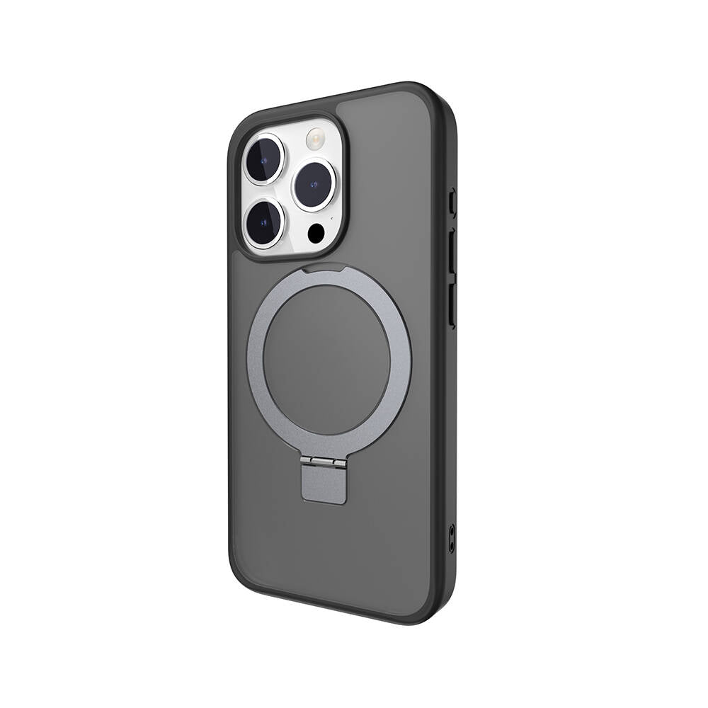 iPhone 15 Pro Kılıf M-safe Şarj Özellikli Yüzük Standlı Lisanslı Switcheasy Magstand-M Kılıf