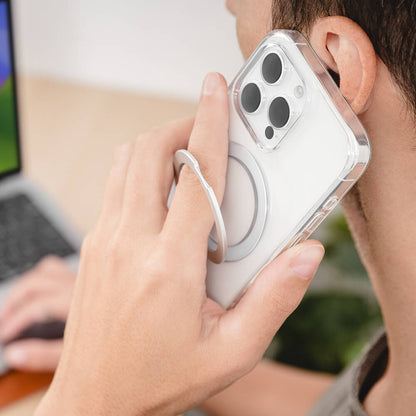 iPhone 15 Pro Kılıf M-safe Şarj Özellikli Yüzük Standlı Lisanslı Switcheasy Magstand-M Kılıf