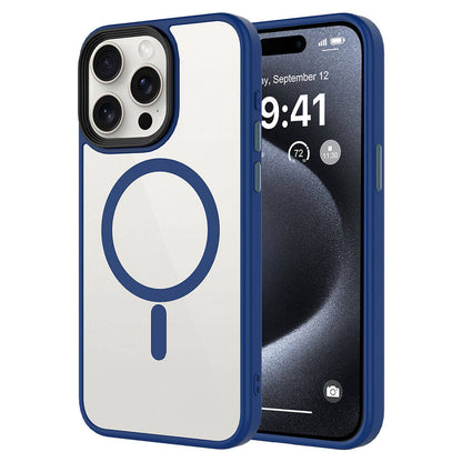 iPhone 15 Pro Kılıf Mat Arka Yüzey Wireless Şarj Özellikli Zore Flet M-safe Kılıf