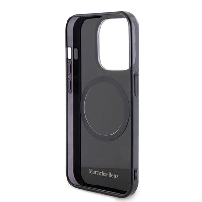 iPhone 15 Pro Kılıf Mercedes Benz Orijinal Lisanslı M-safe Şarj Özellikli Çift Katmanlı Paralel Çizgi Desenli Kılıf