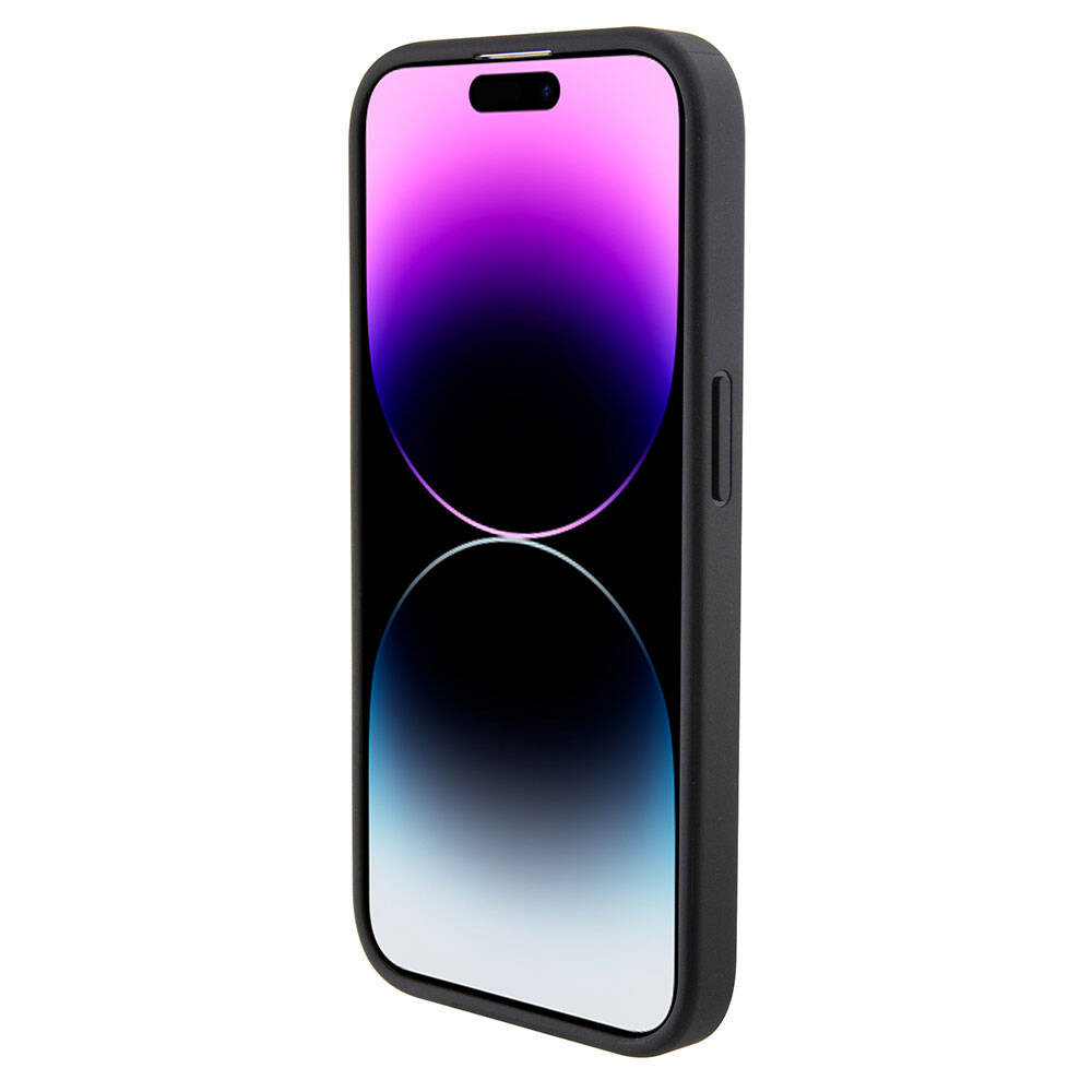 iPhone 15 Pro Kılıf Mercedes Benz OrijinalLisanslı M-safe Şarj Özellikli Baskı Logolu Paralel Çizgi Desenli Deri Kılıf