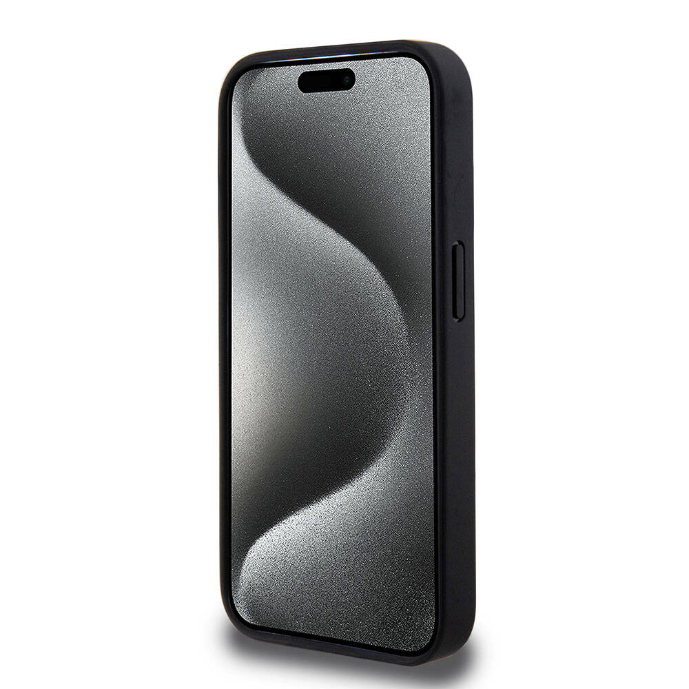 iPhone 15 Pro Kılıf Mercedes Benz OrijinalLisanslı M-safe Şarj Özellikli Mühürlü Yıldız Desenli ve Logolu Deri Kılıf