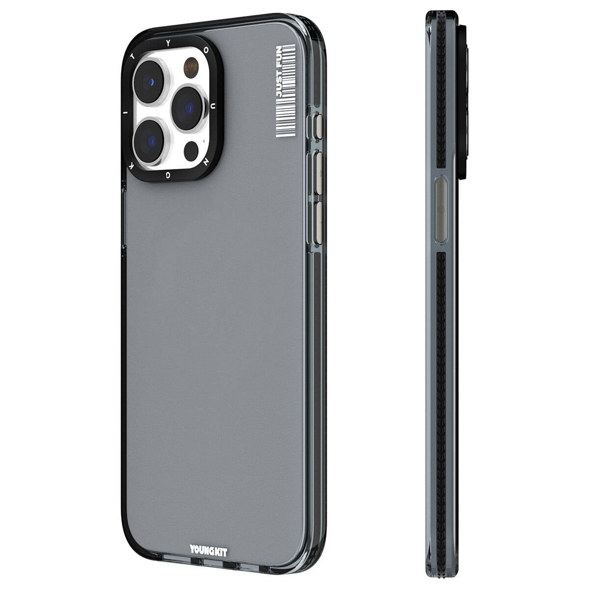 iPhone 15 Pro Kılıf Pürüzsüz Düz Arka Yüzey YoungKit Crystal Color Serisi Kılıf