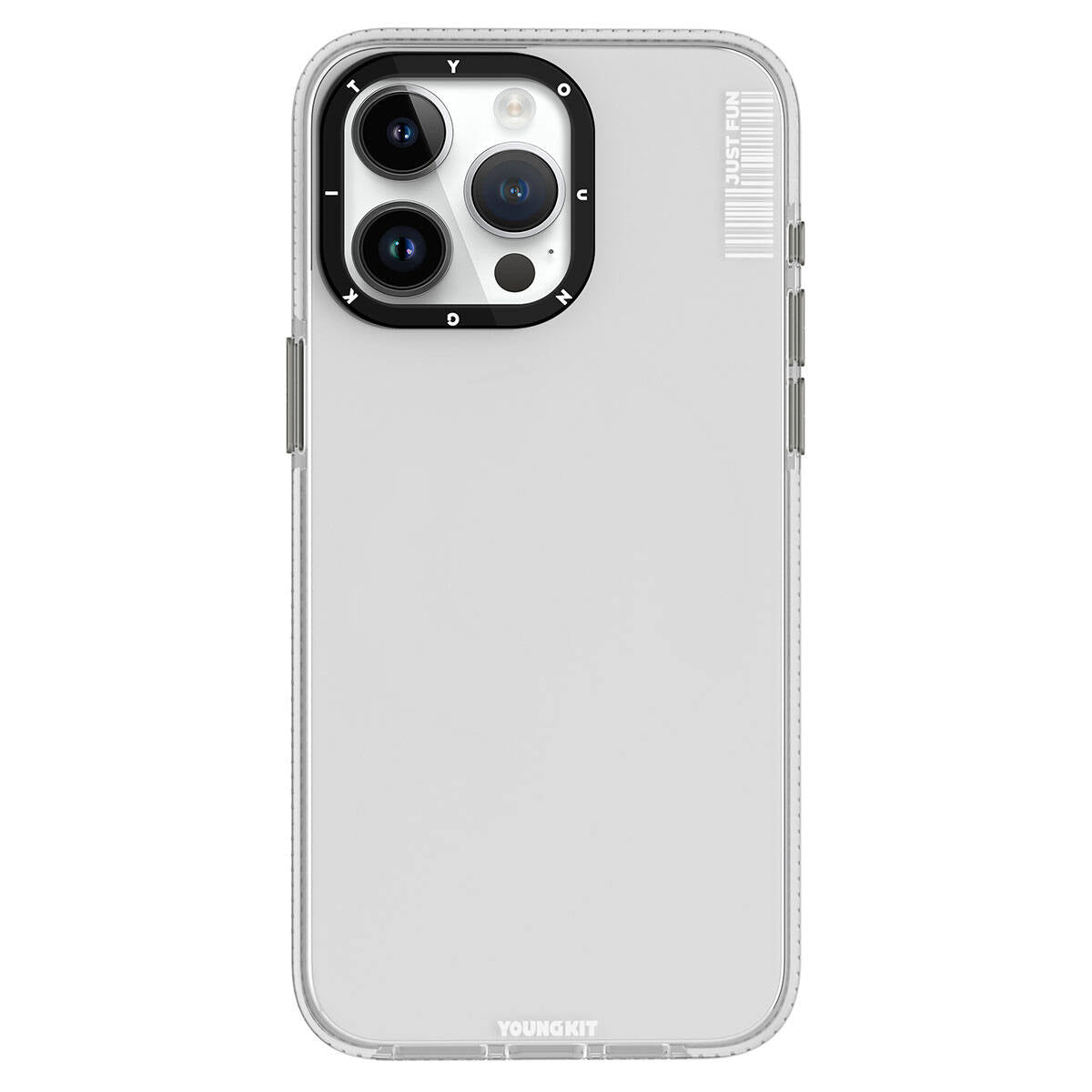 iPhone 15 Pro Kılıf Pürüzsüz Düz Arka Yüzey YoungKit Crystal Color Serisi Kılıf
