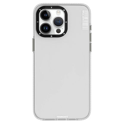 iPhone 15 Pro Kılıf Pürüzsüz Düz Arka Yüzey YoungKit Crystal Color Serisi Kılıf