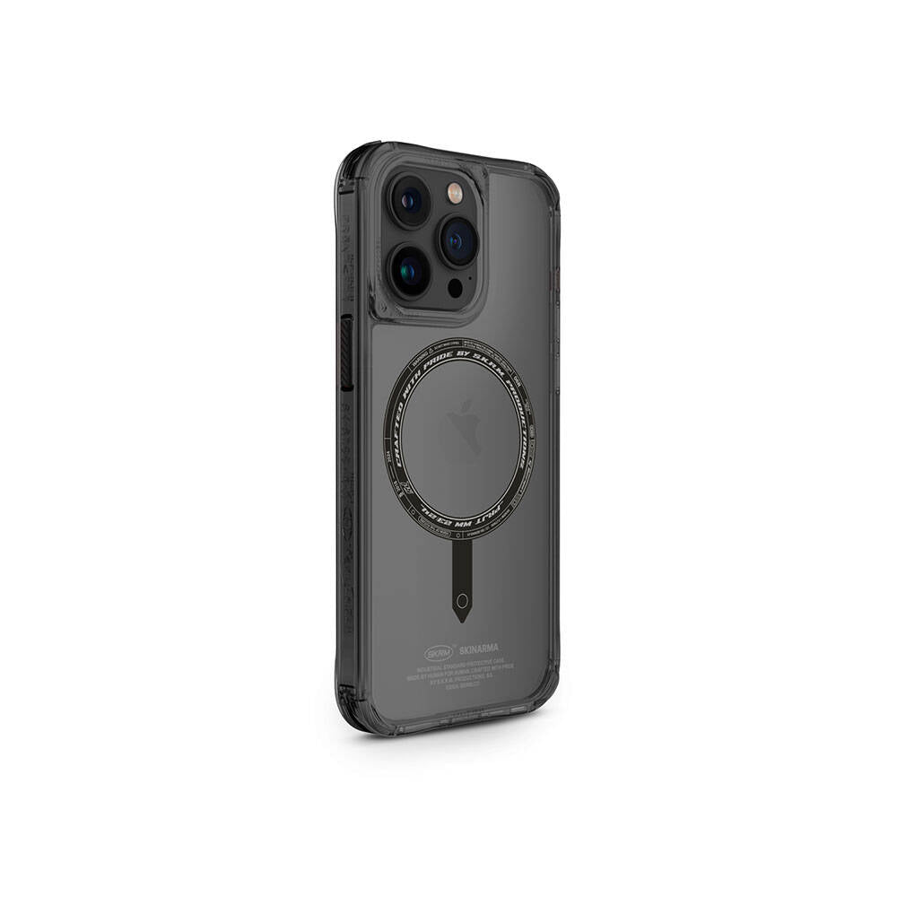 iPhone 15 Pro Kılıf SkinArma Şeffaf M-safe Şarj Özellikli Kado Kartlıklı Saido Kılıf