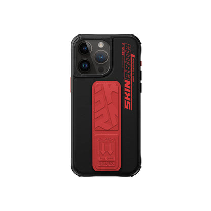 iPhone 15 Pro Kılıf SkinArma Standlı Deri Görünümlü Slate Kılıf