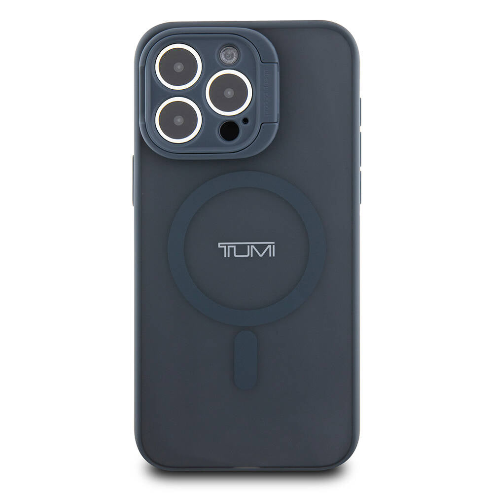 iPhone 15 Pro Kılıf TUMI Orijinal Lisanslı M-safe Şarj Özellikli Kamera Standlı Buzlu Mat Kılıf