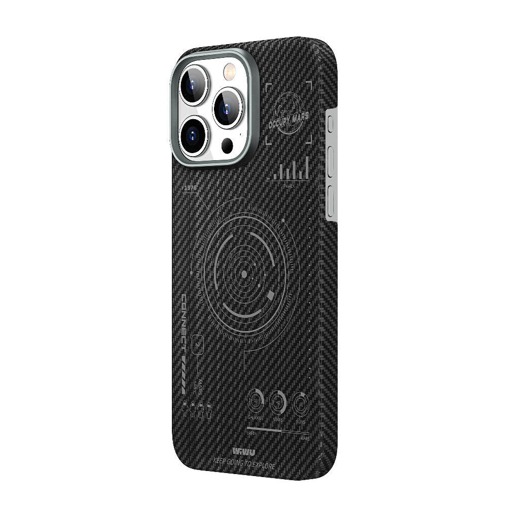 iPhone 15 Pro Kılıf Wiwu HHX-016 Karbon Fiber 600D Mars Kevlar Kılıf