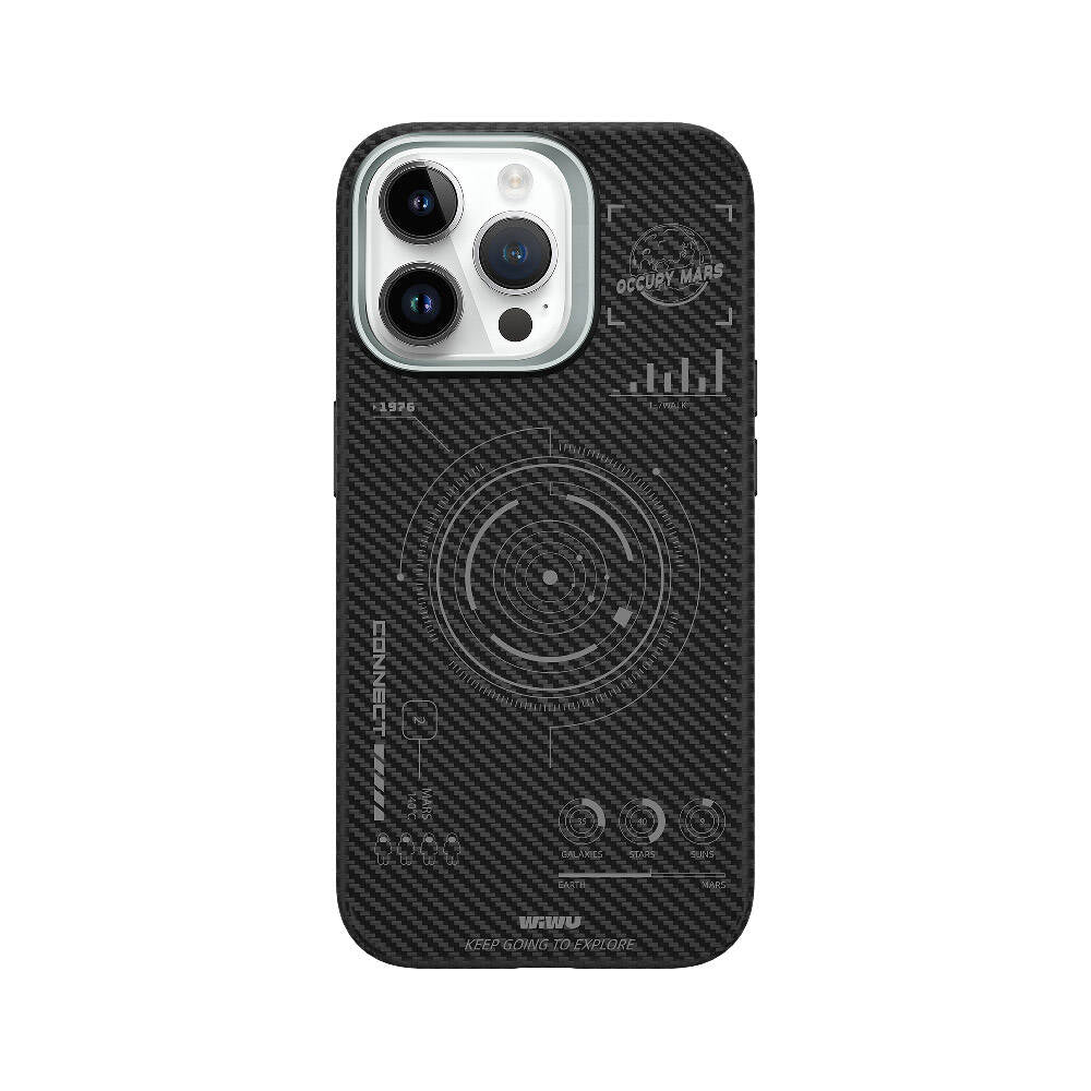 iPhone 15 Pro Kılıf Wiwu HHX-016 Karbon Fiber 600D Mars Kevlar Kılıf