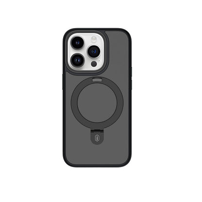iPhone 15 Pro Max Kılıf Wiwu ZMM-010 M-safe Şarj Özellikli Mat Arka Yüzey Standlı Kılıf