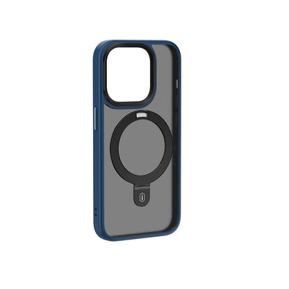 iPhone 15 Pro Kılıf Wiwu ZMM-010 M-safe Şarj Özellikli Mat Arka Yüzey Standlı Kılıf