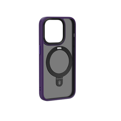 iPhone 15 Pro Kılıf Wiwu ZMM-010 M-safe Şarj Özellikli Mat Arka Yüzey Standlı Kılıf