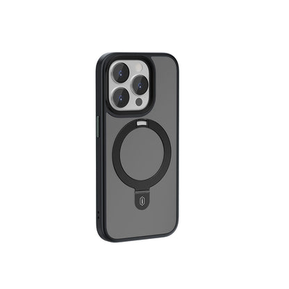 iPhone 15 Pro Kılıf Wiwu ZMM-010 M-safe Şarj Özellikli Mat Arka Yüzey Standlı Kılıf