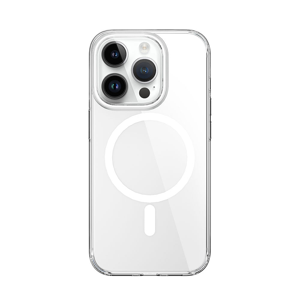 iPhone 15 Pro Kılıf Wiwu ZYS-013 M-safe Şarj Özellikli Renkli Kamera Çerçeveli Şeffaf Jelly Kılıf