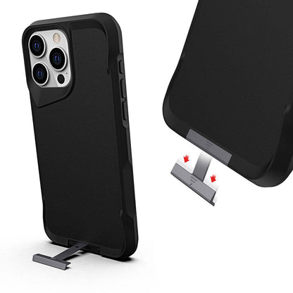 iPhone 15 Pro Kılıf Zore Airbag Kenarlı T-Max Mat Standlı Kılıf