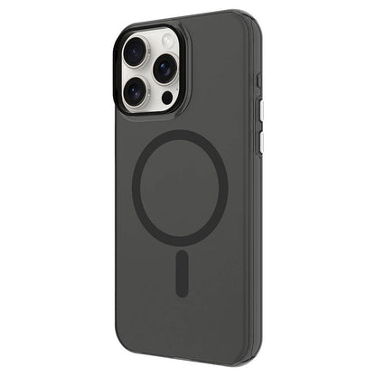 iPhone 15 Pro Kılıf Zore M-safe Şarj Özellikli Buzlu Transparan C-Pro Sert Kılıf