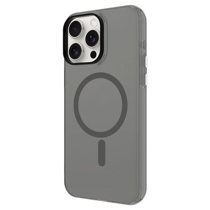 iPhone 15 Pro Kılıf Zore M-safe Şarj Özellikli Buzlu Transparan C-Pro Sert Kılıf