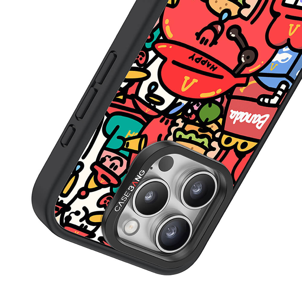 iPhone 15 Pro M-safe Şarj Özellikli Casebang Ahhey Serisi Arka Panel