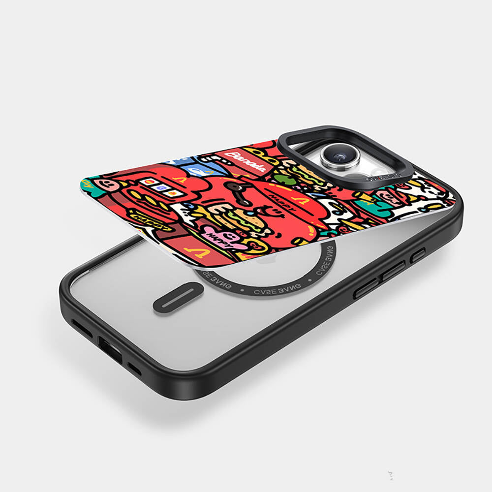 iPhone 15 Pro M-safe Şarj Özellikli Casebang Ahhey Serisi Arka Panel