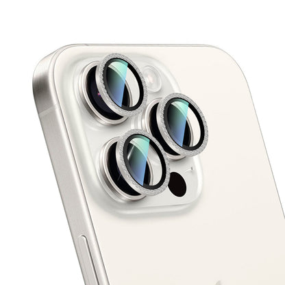iPhone 15 Pro Max CaseWorld Alloy Sparkling Diamond Serisi Taşlı Lens Koruyucu