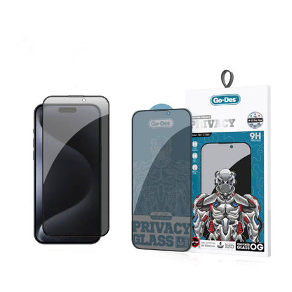 iPhone 15 Pro Max Go Des 9D Full Cover Privacy Temperli Cam Ekran Koruyucu