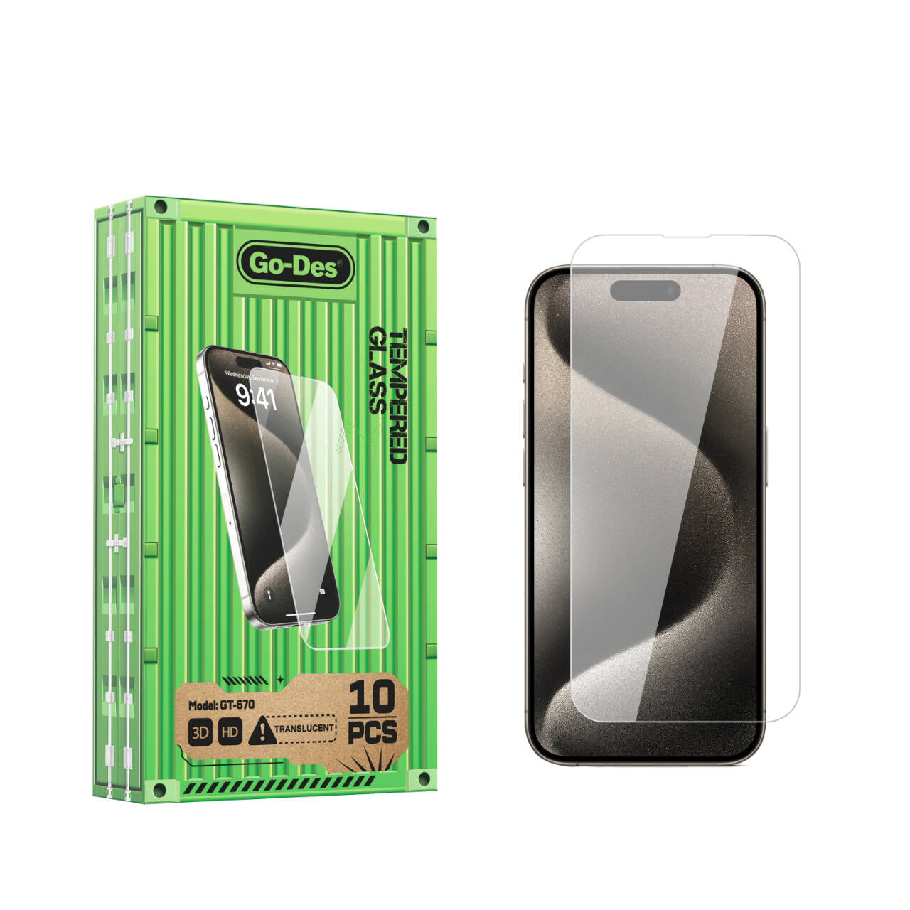 iPhone 15 Pro Max Go Des Parmak İzi Bırakmayan 9H Oleofobik Bom Glass Ekran Koruyucu