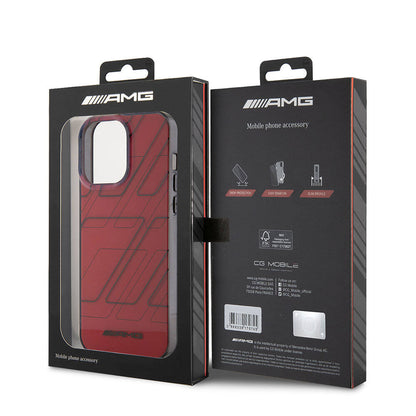 iPhone 15 Pro Max Kılıf AMG Orijinal Lisanslı Çift Katmanlı Dörtgen Desenli Kılıf