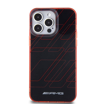 iPhone 15 Pro Max Kılıf AMG Orijinal Lisanslı Çift Katmanlı Dörtgen Desenli Kılıf