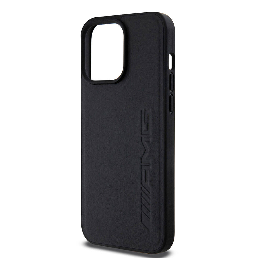 iPhone 15 Pro Max Kılıf AMG Orijinal Lisanslı M-safe Şarj Özellikli Deri Sıcak Damgalı Kılıf