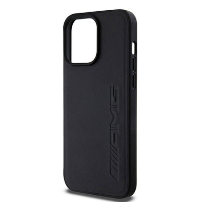iPhone 15 Pro Max Kılıf AMG Orijinal Lisanslı M-safe Şarj Özellikli Deri Sıcak Damgalı Kılıf