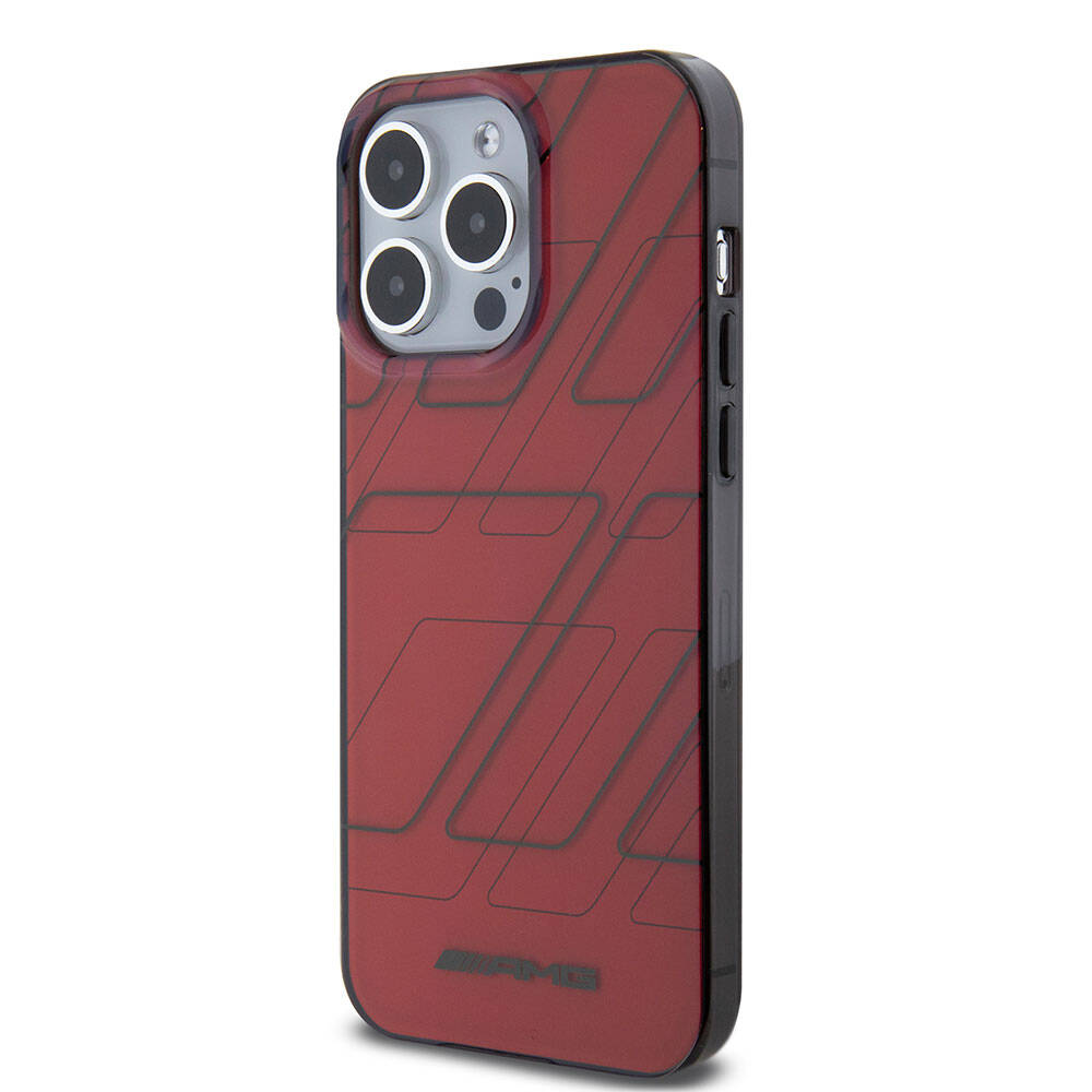 iPhone 15 Pro Max Kılıf AMG orijinal Lisanslı Çift Katmanlı Dörtgen Desenli Kılıf