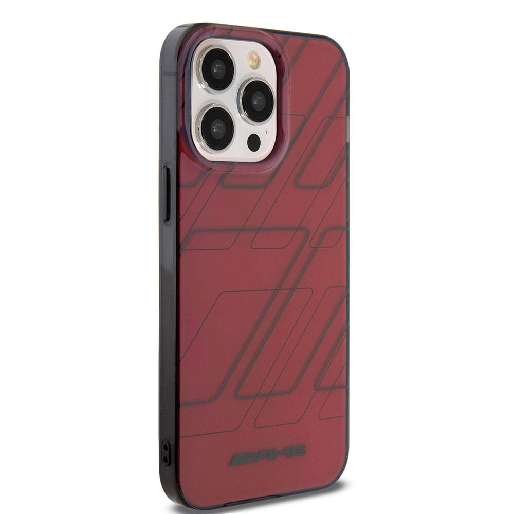 iPhone 15 Pro Max Kılıf AMG orijinal Lisanslı Çift Katmanlı Dörtgen Desenli Kılıf