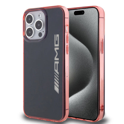 iPhone 15 Pro Max Kılıf AMG orijinal Lisanslı Çift Katmanlı Şeffaf Büyük Logo Kılıf