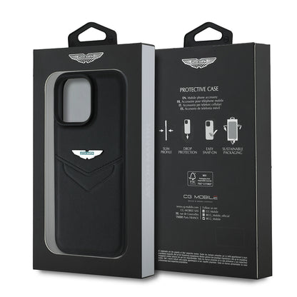 iPhone 15 Pro Max Kılıf Aston Martin Orijinal Lisanslı Victory Dizayn PU Deri Metal Logolu Kılıf