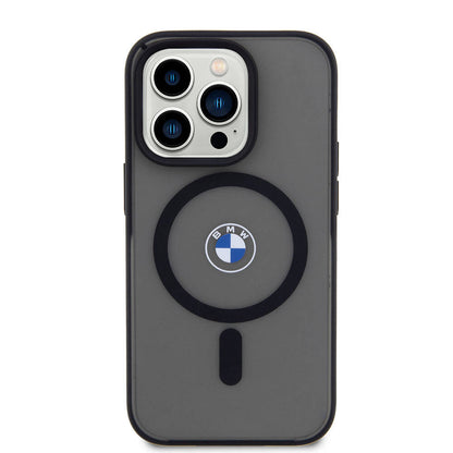 iPhone 15 Pro Max Kılıf BMW Orijinal Lisanslı M-safe Şarj Özellikli IML Baskı Logolu Buzlu Mat Kılıf