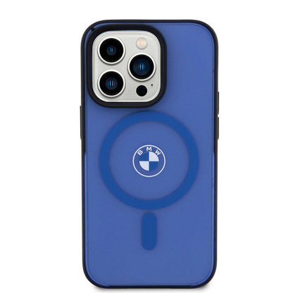 iPhone 15 Pro Max Kılıf BMW Orijinal Lisanslı M-safe Şarj Özellikli IML Baskı Logolu Buzlu Mat Kılıf