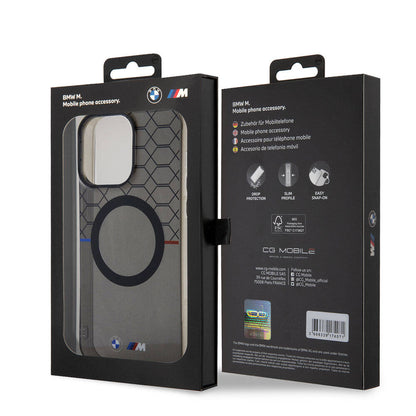 iPhone 15 Pro Max Kılıf BMW M-safe Şarj Özellikli Transparan M Dizayn Orijinal Lisanslı Kılıf