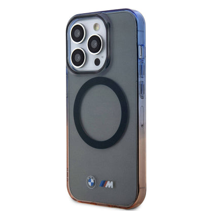 iPhone 15 Pro Max Kılıf BMW M-safe Şarj Özellikli Transparan Renkli Çerçeveli Orijinal Lisanslı Kılıf