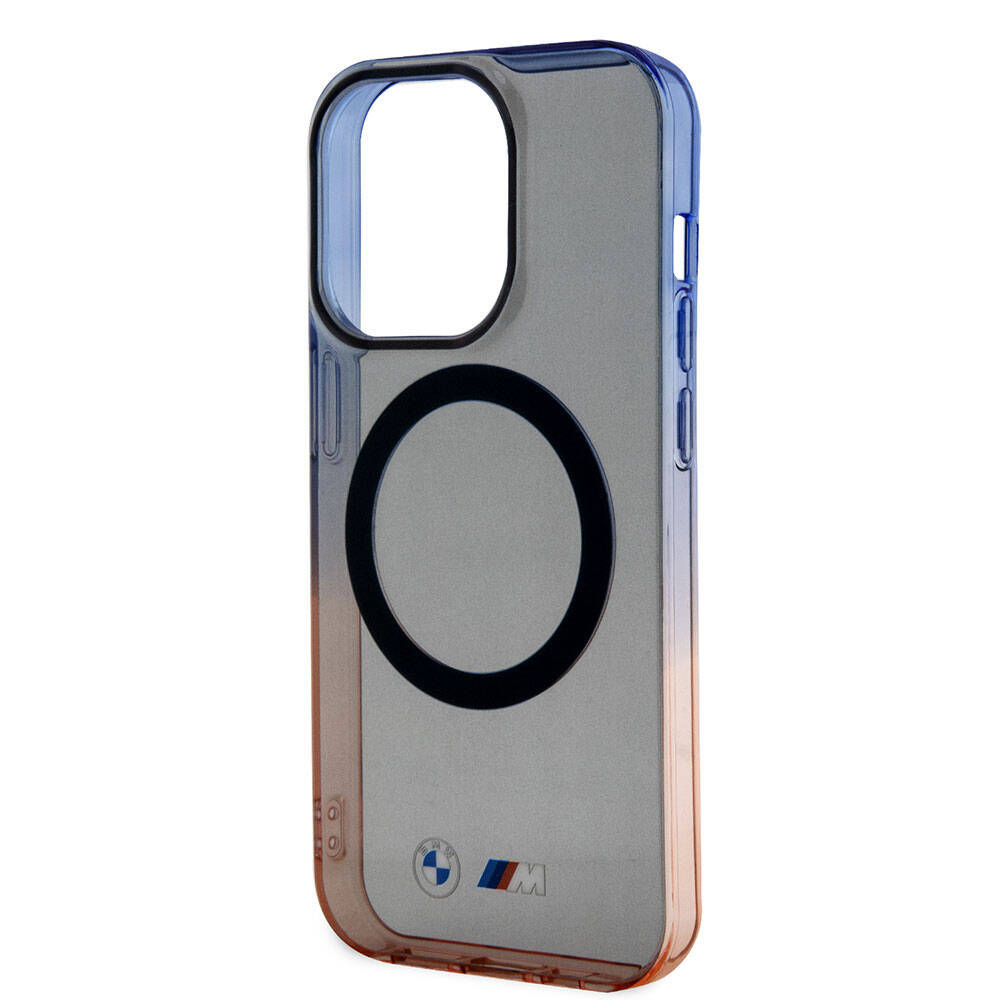 iPhone 15 Pro Max Kılıf BMW M-safe Şarj Özellikli Transparan Renkli Çerçeveli Orijinal Lisanslı Kılıf