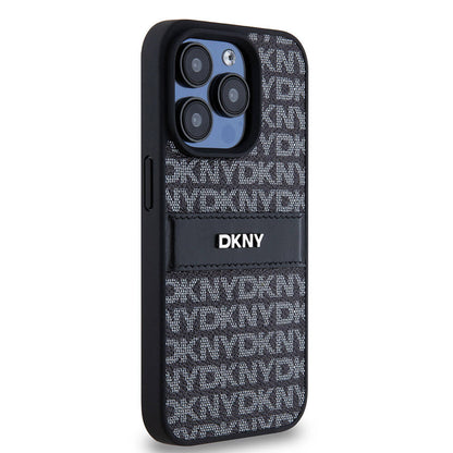 iPhone 15 Pro Max Kılıf DKNY Orijinal Lisanslı 3D Yazılı Repeat Texture Pattern Kılıf