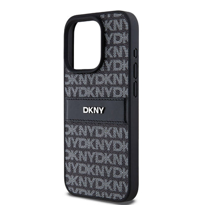 iPhone 15 Pro Max Kılıf DKNY Orijinal Lisanslı 3D Yazılı Repeat Texture Pattern Kılıf