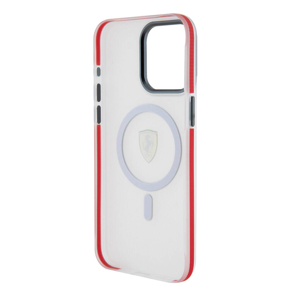 iPhone 15 Pro Max Kılıf Ferrari Orijinal Lisanslı M-safe Şarj Özellikli Kontrast Bumper SF Ring Kılıf