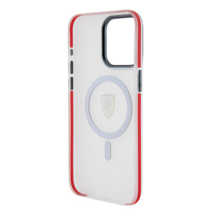 iPhone 15 Pro Max Kılıf Ferrari Orijinal Lisanslı M-safe Şarj Özellikli Kontrast Bumper SF Ring Kılıf