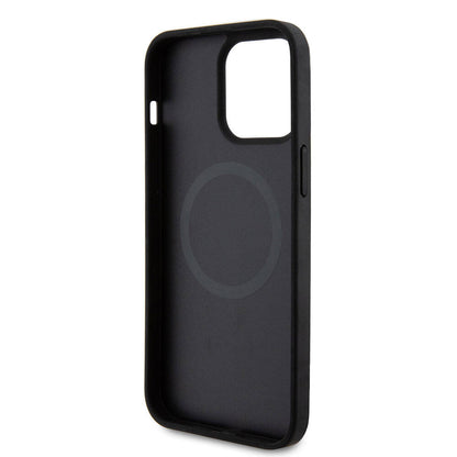 iPhone 15 Pro Max Kılıf Ferrari Orijinal Lisanslı M-safe Şarj Özellikli Metal Logolu PU Karbon Kılıf